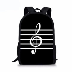 Piano Print Kids Schoolbag Toddler Boy Girl Mini Backpack Bookbag