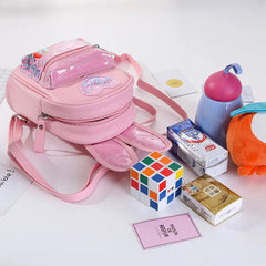 Kids Girl Leather Mini Backpack Purse School Bags