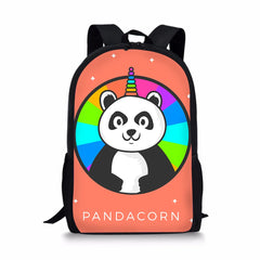 Kids Backpack Panda Unicorn School Bags Teen Travel Bag