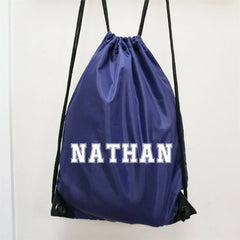 Personalized Kids Gym PE Bag Drawstring Swimming Sports Bag