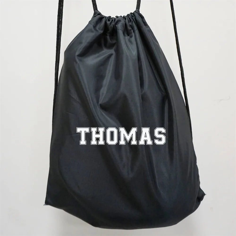 Personalized Kids Gym PE Bag Drawstring Swimming Sports Bag