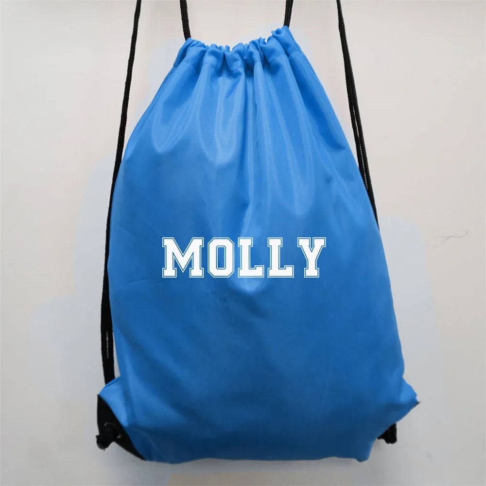 Personalized Kids Gym PE Bag Drawstring Swimming Sports Bag
