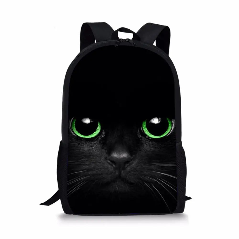 Cats Pattern 3D School Bags Large Capacity Primary Student Bookbags