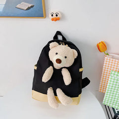 Kids School Bags Kindergarten Backpacks Bear Doll Bags Lightweight