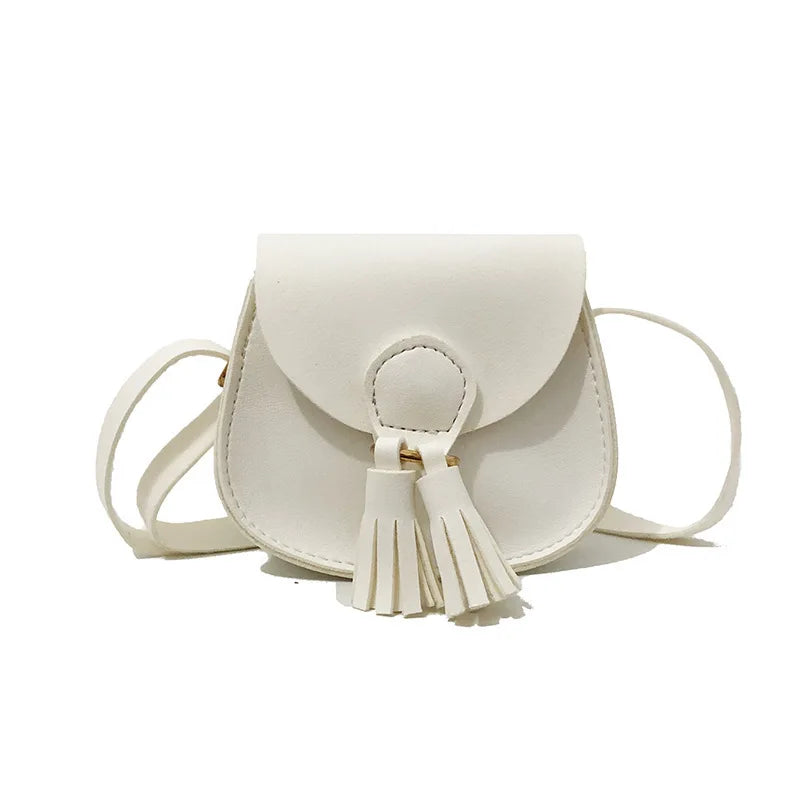 Kids Princess Mini Messenger Bag with Tassel - Cartoon Shoulder Bag