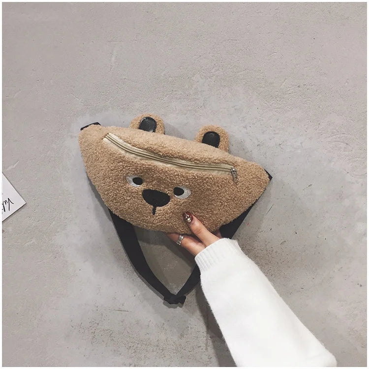 Kids Polar Banana Bag, Bear Belt Bag for Boys and Girls