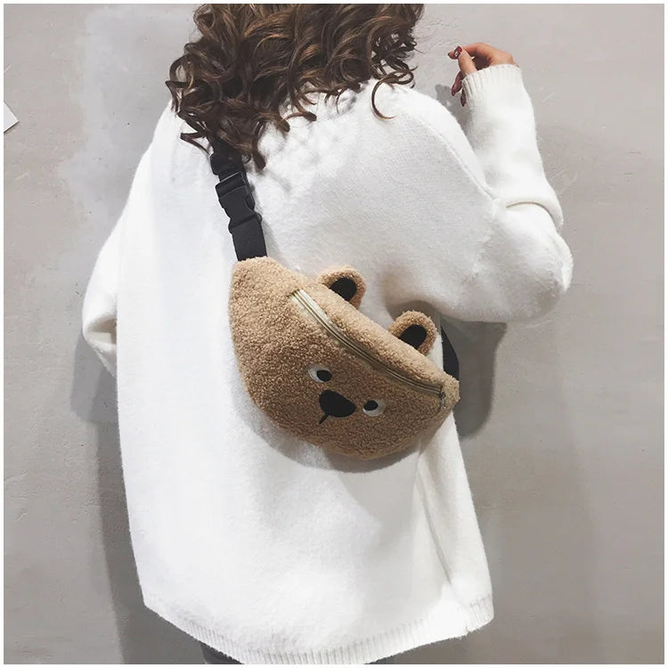 Kids Polar Banana Bag, Bear Belt Bag for Boys and Girls