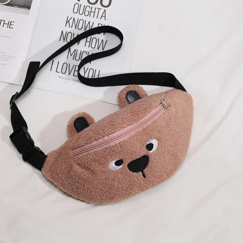 Kids Polar Banana Bag, Bear Belt Bag for Boys and Girls