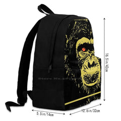 Chimpanzee-4 Laptop Travel School Bag - Men Women Teens
