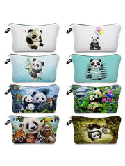 Chinese Panda Animal Print Women's Cosmetic Bag Mini Makeup Organizer