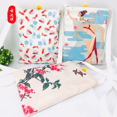Chinese Ethnic Female Bag Digital Print Cotton Women's Shoulder Retro Small Bag