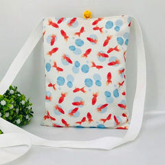 Chinese Ethnic Female Bag Digital Print Cotton Women's Shoulder Retro Small Bag