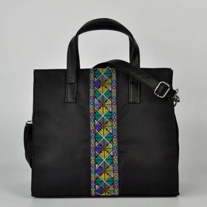 Chinese National Diagonal Embroidery Business Briefcase Female