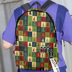 Christmas Backpack Soft Surface Comfortable Handle Storage Book Weight Reduction