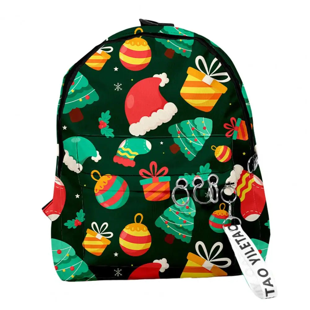 Christmas Backpack Soft Surface Comfortable Handle Storage Book Weight Reduction
