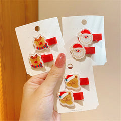 Christmas Hairpin Santa Claus Side Clip Holiday Gift