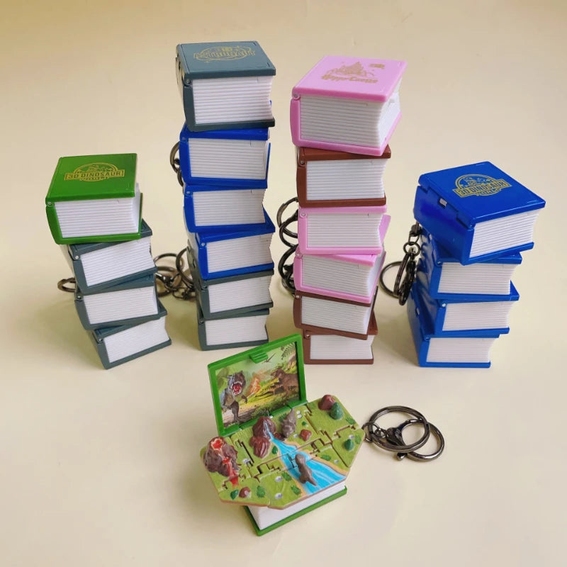 Santa Claus 3D Magic Book Keychain for Car Bag Key Chains