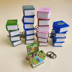 Santa Claus 3D Magic Book Keychain for Car Bag Key Chains