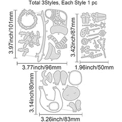 Christmas Sloth Cutting Dies for Scrapbooking DIY Craft