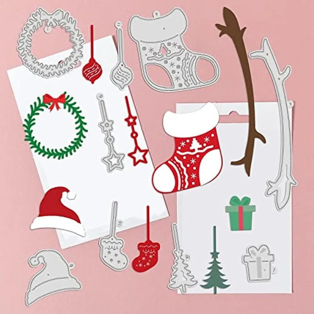 Christmas Sloth Cutting Dies for Scrapbooking DIY Craft