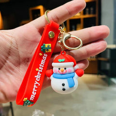 Christmas Snowman Santa Keychain Car Bag Pendant