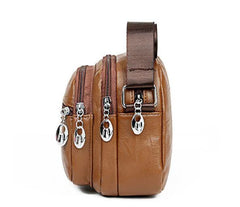 Chuwanglin Soft PU Leather Ladies Shoulder Messenger Bag Double Zipper Bolsa