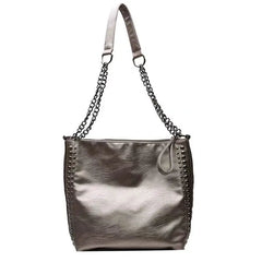 Chuwanglin Rivet Totes Shoulder Handbag Women PU Leather Chain Crossbody Bag