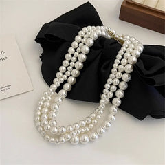 Glass Pearl Necklace European American Style