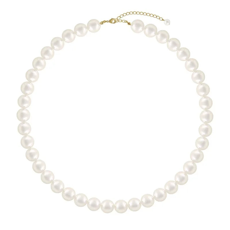 Glass Pearl Necklace European American Style