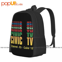 Videodrome Inspired Backpack Large Capacity Eco Friendly School Bag
