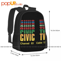 Videodrome Inspired Backpack Large Capacity Eco Friendly School Bag