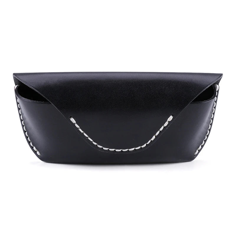 Leather Waist Bag Mens Womens Real Cow Leather Sunglasses Box Case Bag