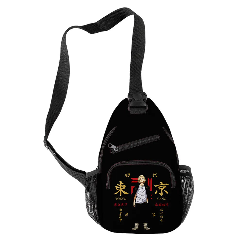 Tokyo Revengers 3D Printed Chest Bag Oxford Waterproof Crossbody Shoulder