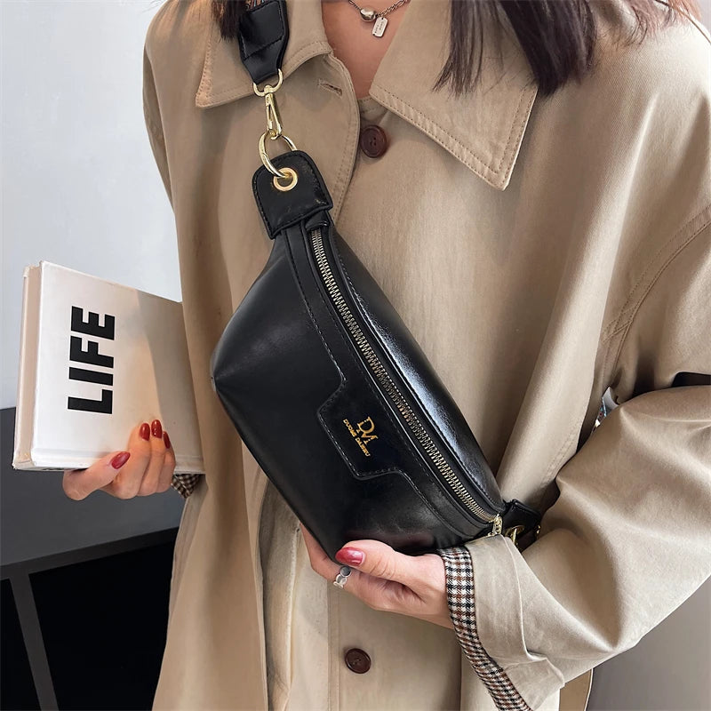 Birds Pattern Woolly Women Chest Bag Outdoor Casual