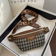Classic Birds Pattern Woolly Women Bag Chest Bags