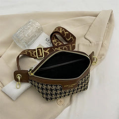 Classic Birds Pattern Woolly Women Bag Chest Bags