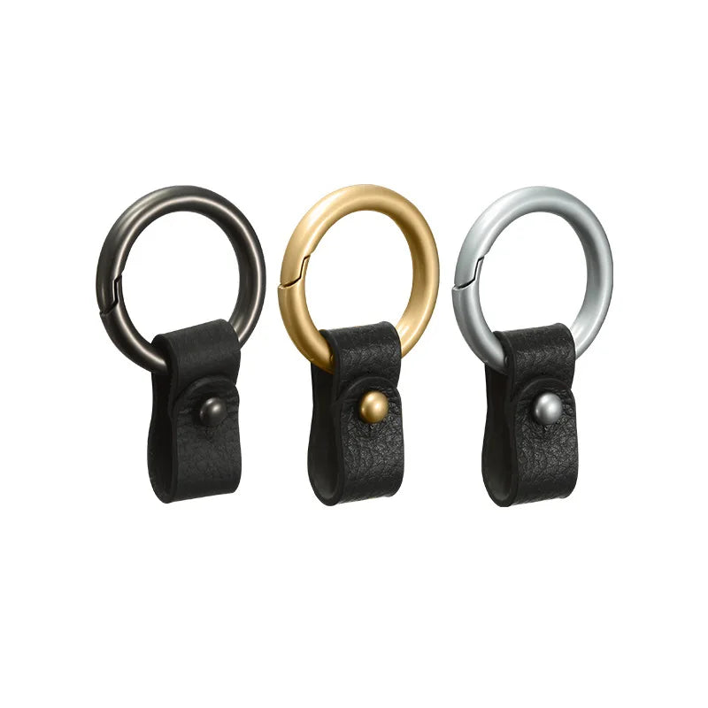 Classic Car Key Chain Men's Metal Key Chain Leather Buckle Key Holder