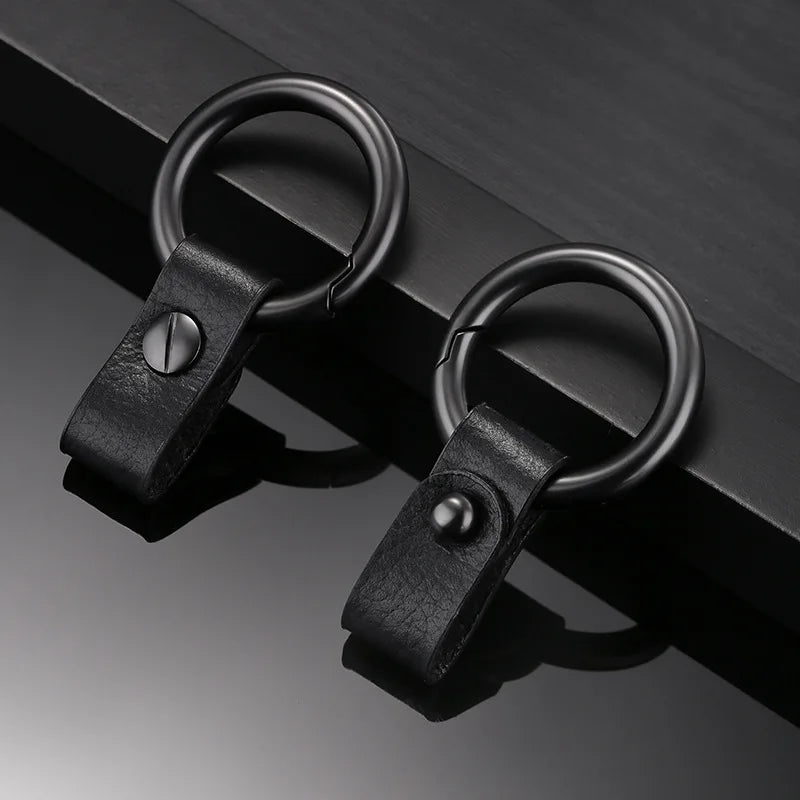 Classic Car Key Chain Men's Metal Key Chain Leather Buckle Key Holder