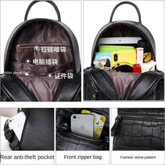 Crocodile Pattern Small Backpack Embossed PU Leather Trade Bags for Women