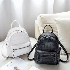 Crocodile Pattern Small Backpack Embossed PU Leather Trade Bags for Women