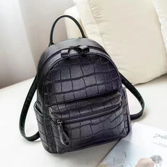Crocodile Pattern Small Backpack Embossed PU Leather Trade Bags for Women