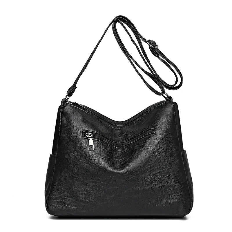 Vintage Crossbody Bag for Women PU Leather Messenger Pack
