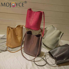 Vintage Bucket TOTES Ladies Retro Handbag for Travel