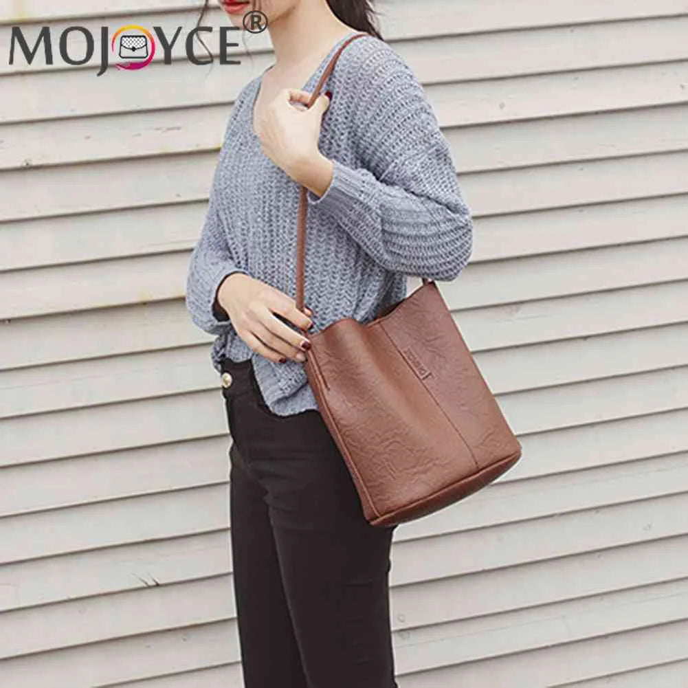 Vintage Bucket TOTES Ladies Retro Handbag for Travel