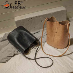 Vintage Women's Shoulder Bag Crossbody Bucket Tote PU Leather
