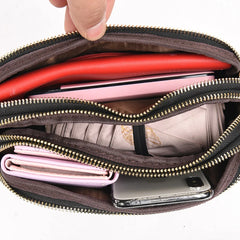 Vintage Crossbody Bags Multi-pocket Adjustable Strap for Girls