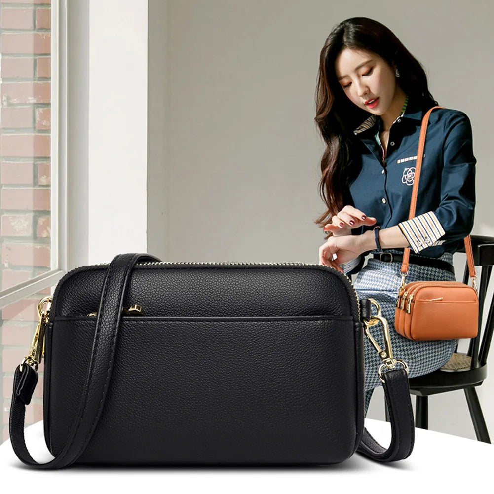 Vintage Crossbody Bags Multi-pocket Adjustable Strap for Girls