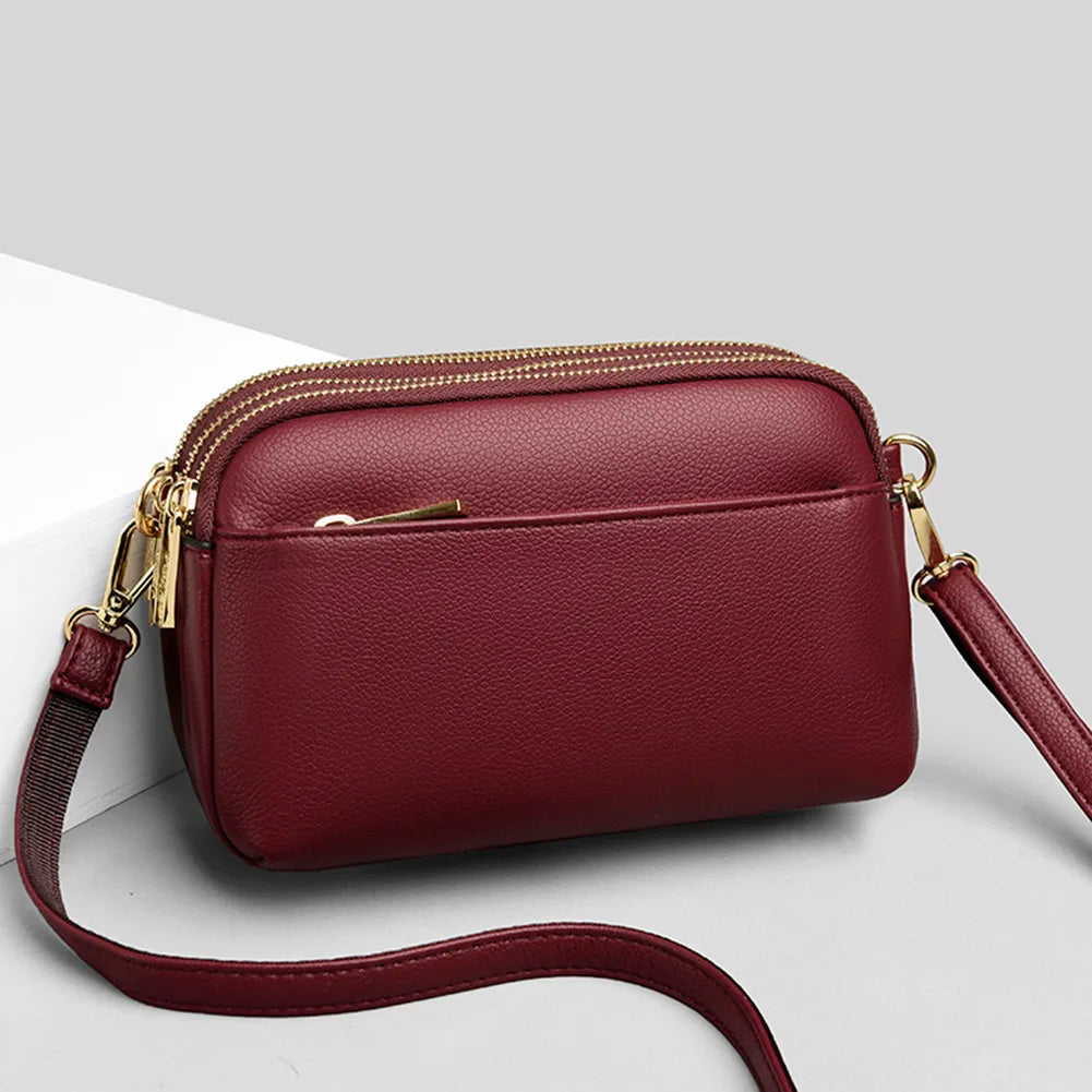 Vintage Crossbody Bags Multi-pocket Adjustable Strap for Girls