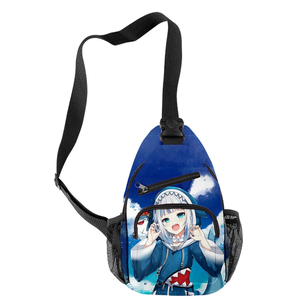 Gawr Gura Shark 3D Printed Waterproof Chest Bag