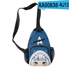 Gawr Gura Shark 3D Printed Waterproof Chest Bag